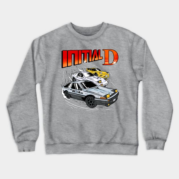 Initial D Vintage Crewneck Sweatshirt by HighAcacemia